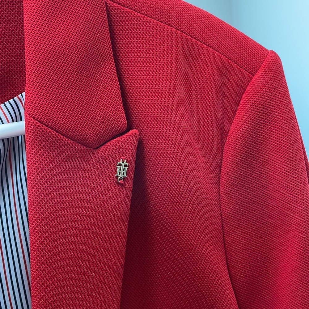 Tommy Hilfiger Red Blazer with Blue Trim - Picture 5 of 7
